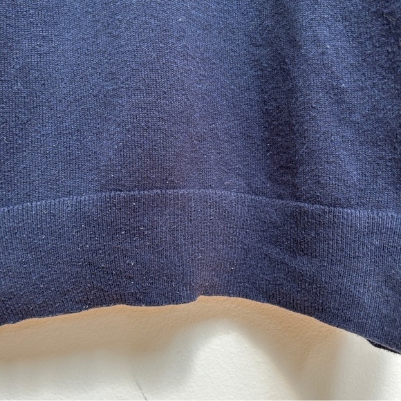 Banana Republic Men’s Cotton Striped Pullover Navy V Neck Sweater, Size XL - Picture 9 of 12